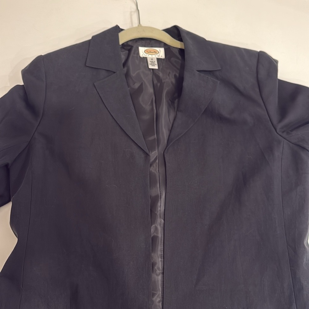NWT: Talbots open front silk-linen blazer, size 12 - Picture 3 of 6